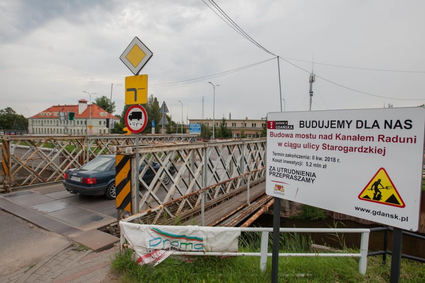 Tak wyglądał dotychczasowy most nad Kanałem Raduni w ciągu...