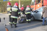 Wypadek motocyklisty na Oporowie. Potężne korki