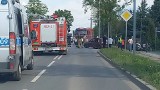 Wypadek w Nadolicach Wielkich pod Wrocławiem. Osobówka zderzyła się z motocyklem