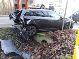 Wypadek w Tryszczynie. Zderzyły się dwa auta osobowe [zdjęcia]