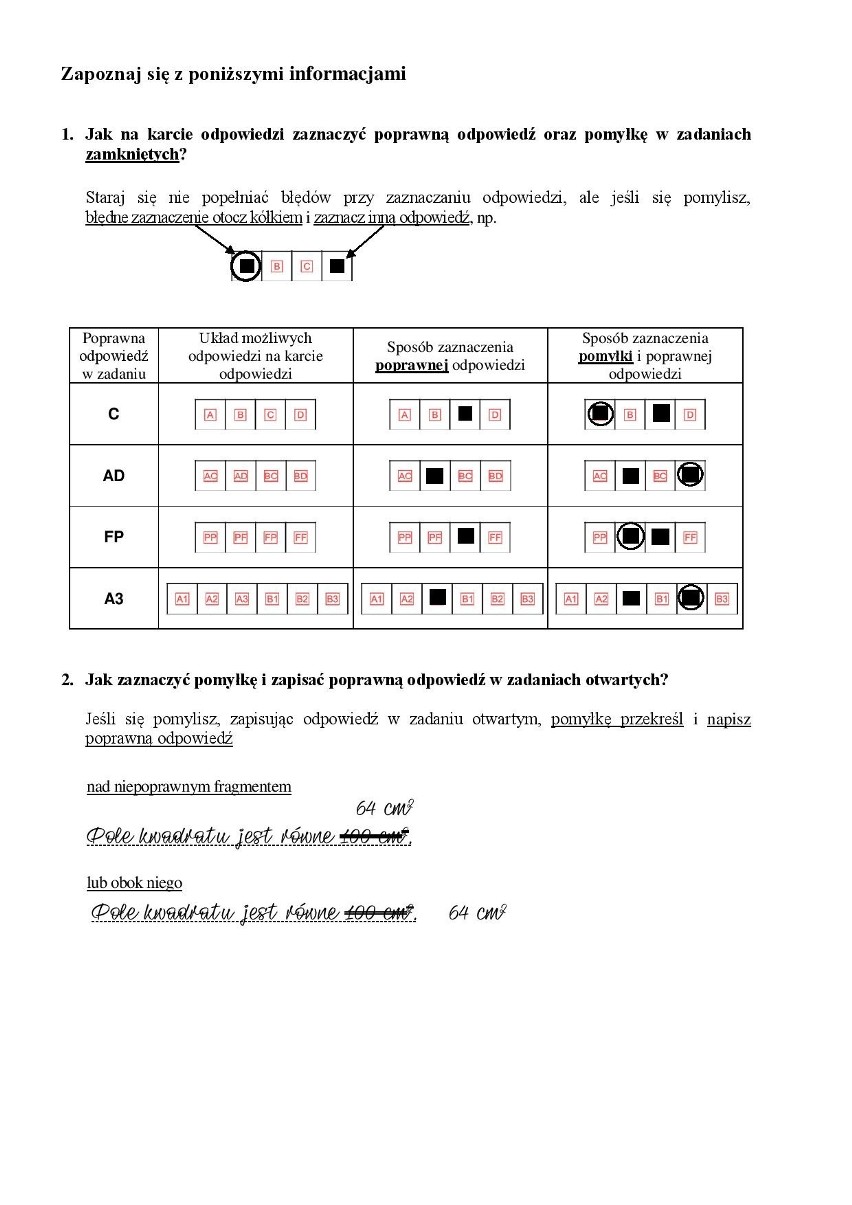 Próbny egzamin ósmoklasisty 2019: Matematyka [ODPOWIEDZI, ARKUSZE, ZADANIA]  Egzamin 8-klasisty z matematyki - 19 grudnia 2018 r. | Nowości Dziennik  Toruński