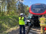 Tragiczny wypadek na przejeździe kolejowym koło Sztumu! Zginęła kobieta. 08.05.2023 r.