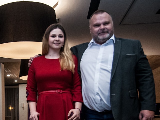 Ewa Harapin wraz senatorem Maciejem Grubskim