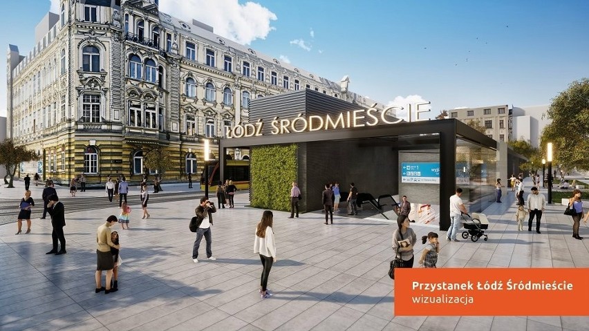 Jedna z koncepcji wejścia na stację Łódź Śródmieście
