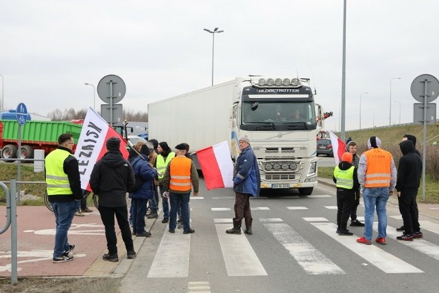 Na zdjęciu protest rolników w Sokołowie Małopolskim