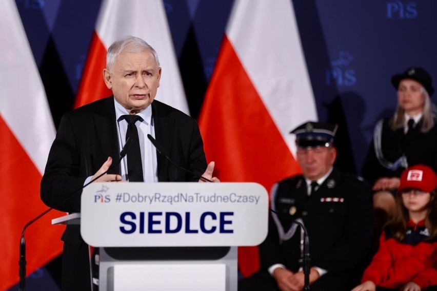 Jarosław Kaczyński w Siedlcach: Mamy niebywałą ofensywę kłamstwa, próbę przefarbowania 