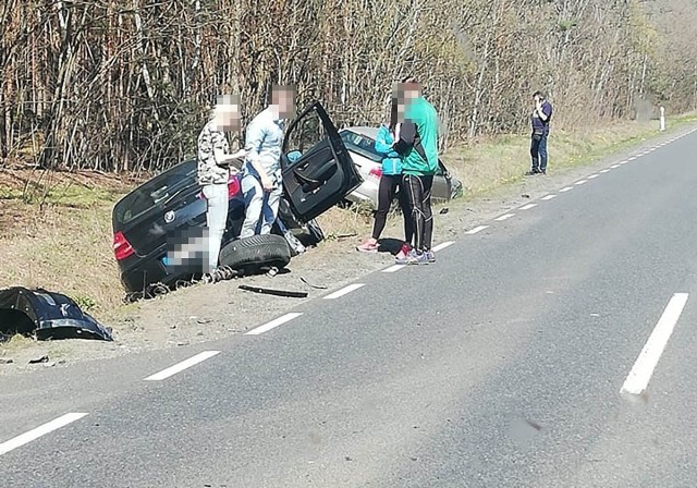 Zderzenie aut koło Krzeszyc