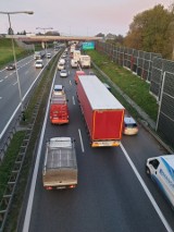 Wypadek na obwodnicy Krakowa. Autostrada A4 zablokowana 21 10