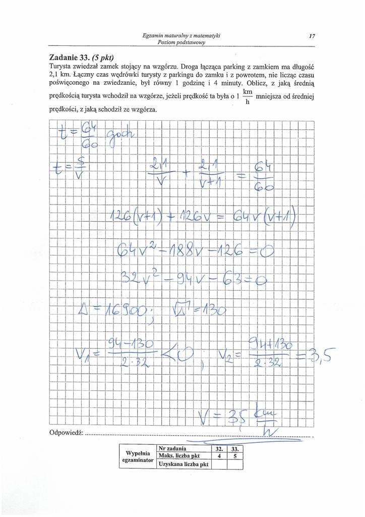 Matura 2014 - matematyka odpowiedzi