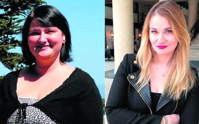 Po lewej: Karolina Cwalina ważąca prawie 120 kg. Po prawej: chudsza o połowę. Aktualnie prowadzi w różnych miastach Polski warsztaty dla kobiet „Sexi zaczyna się w głowie“. Tydzień temu spotkała się z białostoczankami