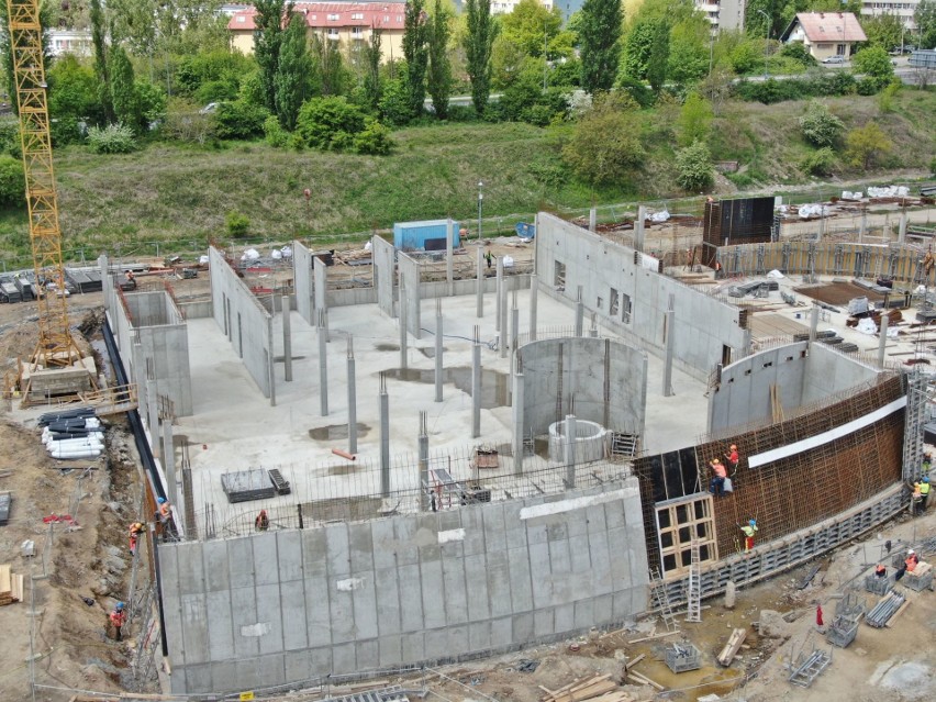 Budowa Fabryki Wody - aquaparku w Szczecinie.