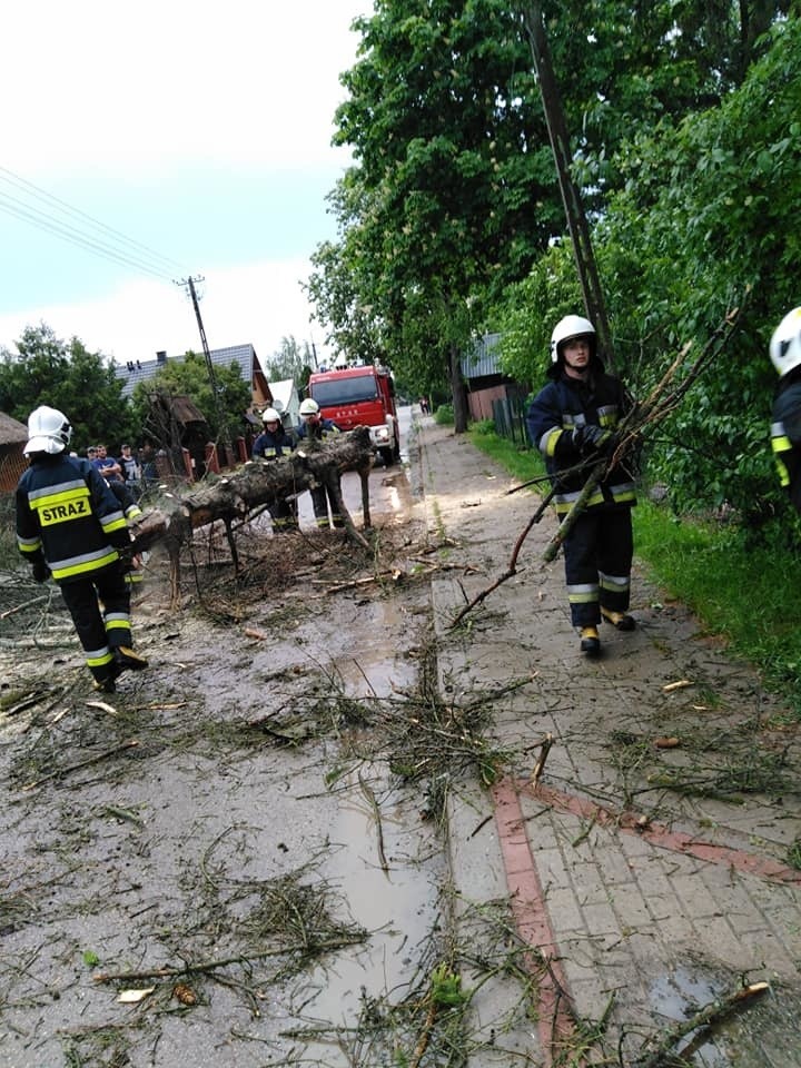 Burze w Podlaskiem. Nawałnice przeszły przez region. Zalane posesje i powalone drzewa. Strażacy mieli mnóstwo pracy (20.05.2019) [ZDJĘCIA]