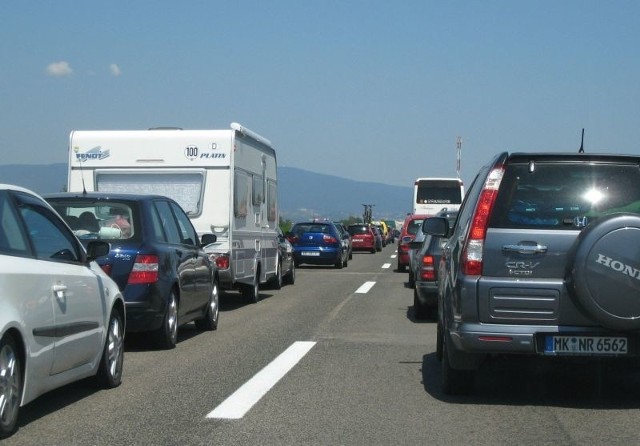 Grecja, Turcja, Bułgaria - tam rzeszowianie wyjeżdżają na urlopyNa włoskiej autostradzie.