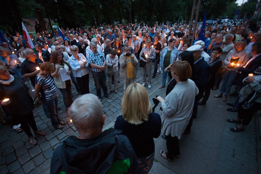 Demonstracja przed słupskim sądem