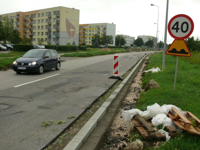 Prace na odcinku ulicy Poniatowskiego już ruszyły.