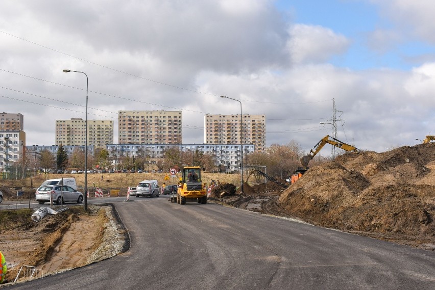 Trwa budowa trasy tramwaju na Naramowice - w rejonie ul....