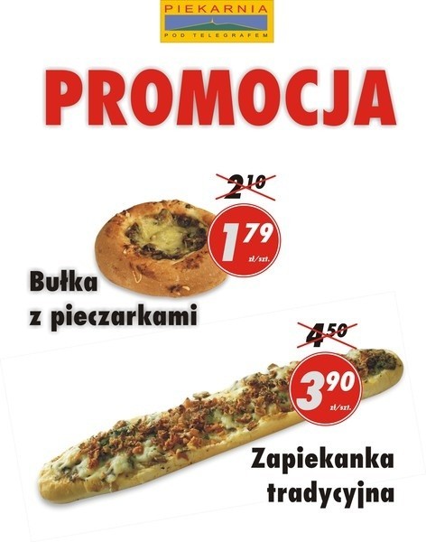 Promocje w sklepach piekarni Pod Telegrafem