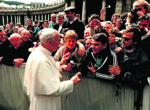 Krzysztof Borowik na audiencji generalnej u papieża Jana Pawła II w Watykanie