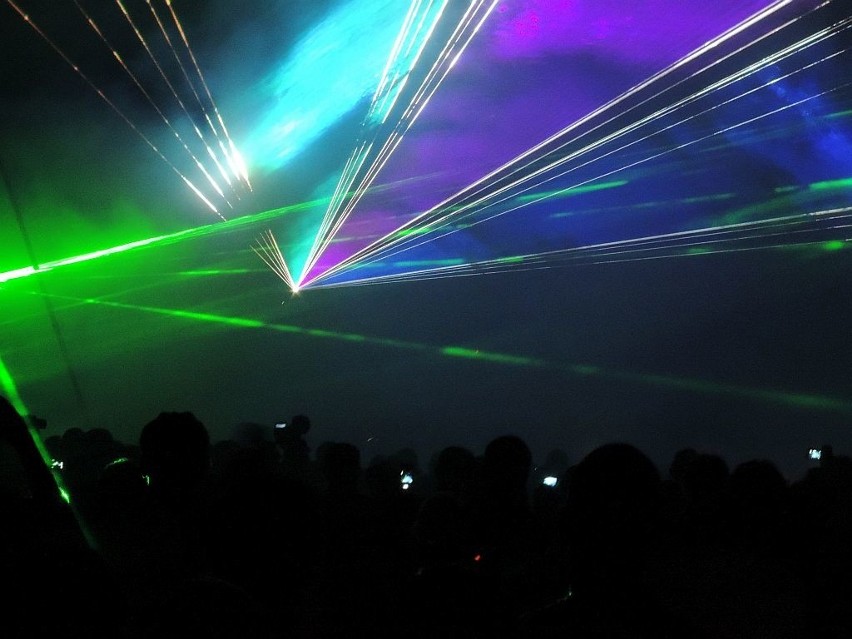 Pokaz laserów w Janikowie
