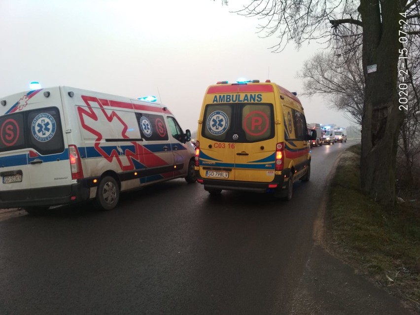 W wyniku wypadku na drodze pomiędzy Martyńcem a Sierakowem...