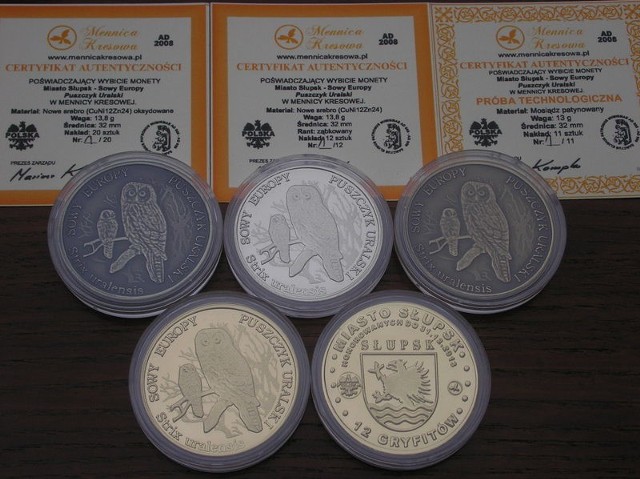 Puszczyk Uralski pojawi się na nowej monecie kolekcjonerskiej, wyemitowanej na zlecenie władz Słupska.