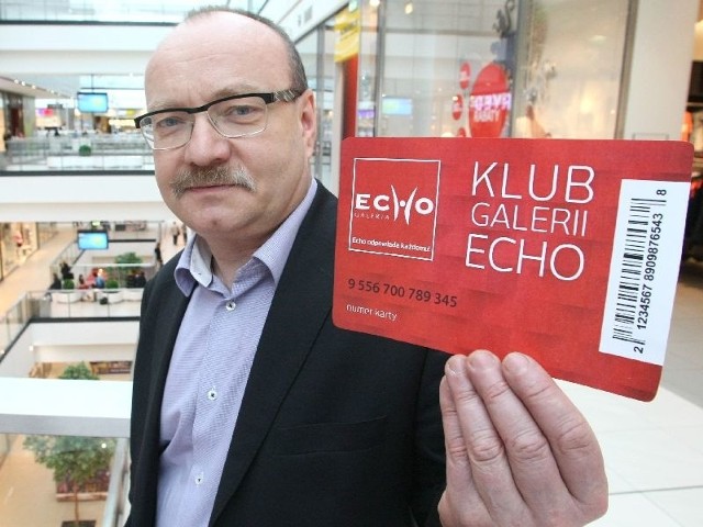 Kup piątkowe „Echo Dnia” z kartą Klubu Galerii Echo! Można wygrać duże pieniądze!- W piątek, 28 marca, do „Echa Dnia” dołączona została specjalna karta uczestnika Klubu Galerii Echo. Aktywny uczestnik klubu może dzięki niej liczyć na wiele finansowych korzyści podczas zakupów, które robić będzie w sklepach galerii przynajmniej do końca bieżącego roku, a także wziąć udział w loterii z dużą pulą nagród pieniężnych, która rozpoczyna się 1 kwietnia – mówi Grzegorz Czekaj, dyrektor Galerii Echo w Kielcach.