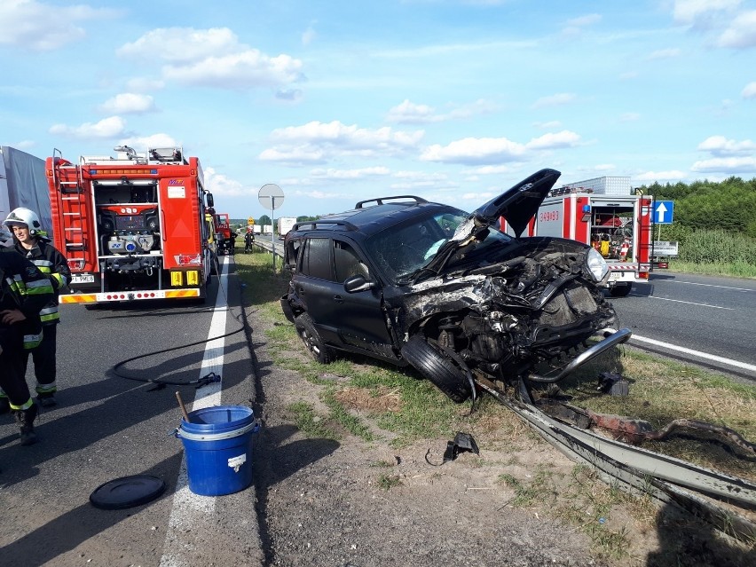 7 sierpnia późnym popołudniem na DK1 niedaleko Piotrkowa...