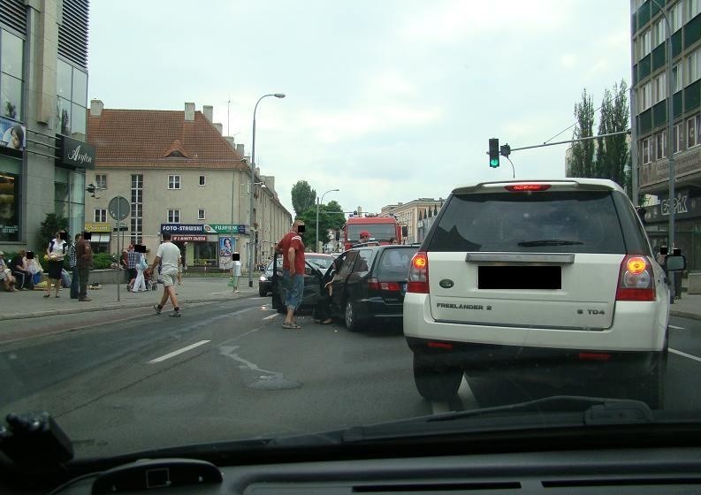 Kolizja w Zielonej Górze (zdjęcia Czytelnika)