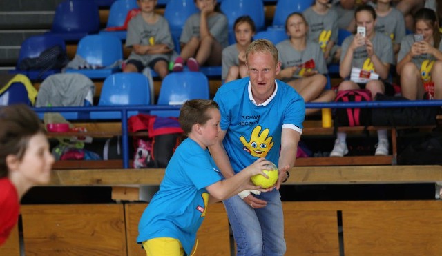 Piłka ręczna: Reprezentanci Polski trenowali z dziećmi w Spodku