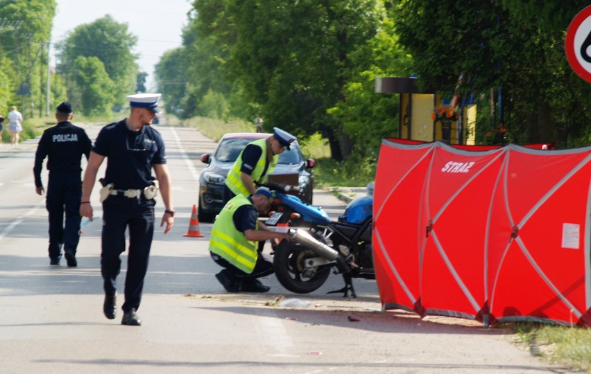 Wypadek w Żabinie, 5.06.2021. Zginął motocyklista. Zdjęcia