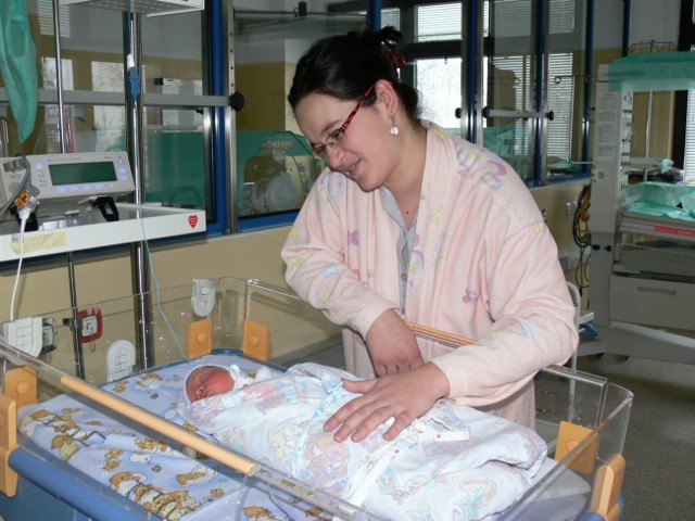Anna Zioło z Żupawy urodziła w tarnobrzeskim szpitalu pierwsze dziecko w 2010 roku.