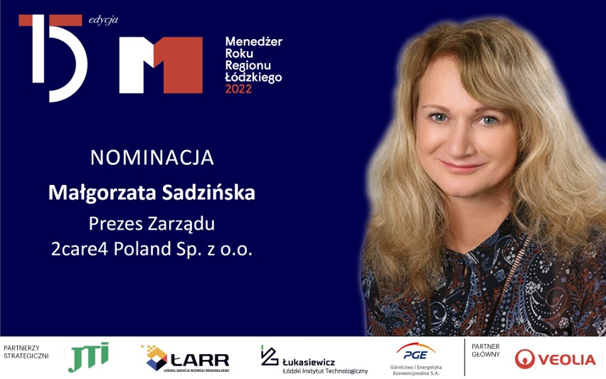 Małgorzata Sadzińska - prezes zarządu 2care4 Poland...