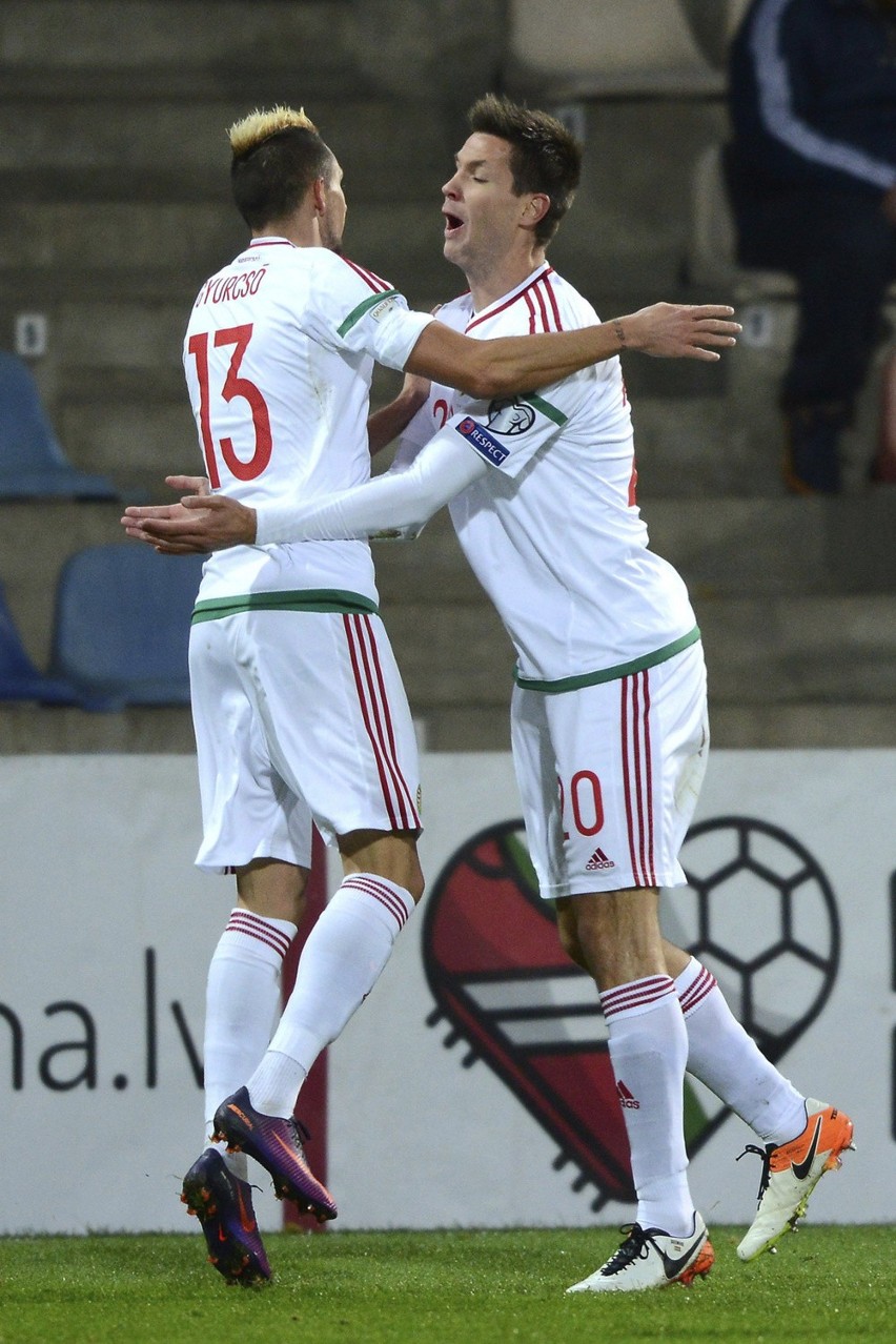 Radość Gyurcso i Guzmicsa po golu na 1:0 dla Węgier