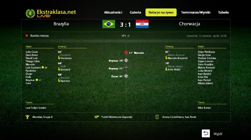 Aplikacja Ekstraklasa.net LIVE! na telewizory Toshiba