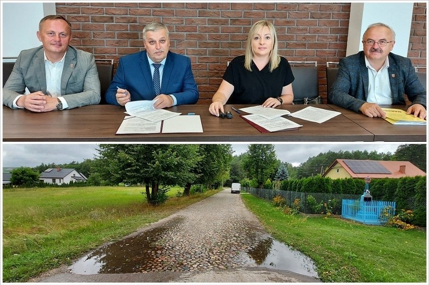 Podpisanie umowy na remont fragmentu drogi w Bacikach...