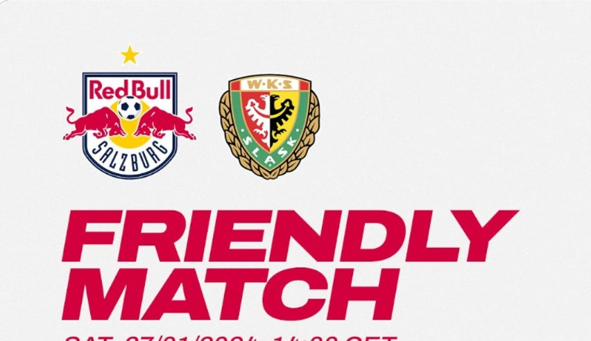 Transmisja sparingu: Red Bull Salzburg - Śląsk Wrocław. Mecz w sobotę 27 stycznia o godzinie 14:00