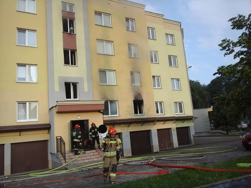 Pożar mieszkania w Ełku. Przyczyną było zapalenie się oleju na kuchence gazowej (zdjęcia)