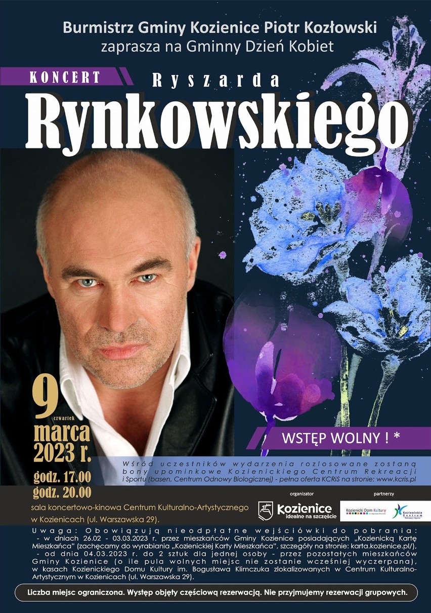 Dwa koncerty Ryszarda Rynkowskiego z okazji Dnia Kobiet w Kozienicach. Przypomnijmy sobie jego przeboje