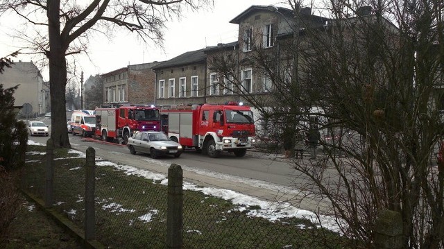 Pożar budynku wielorodzinnego w Stargardzie.