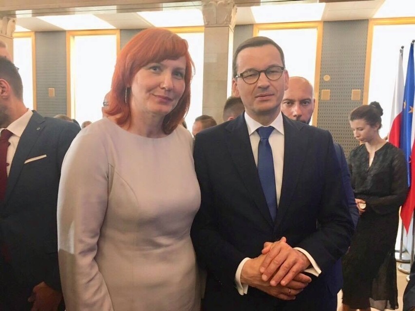 Wicestarosta Małgorzata Jalowska spotkała się z premierem Mateuszem Morawieckim [ZDJĘCIA[