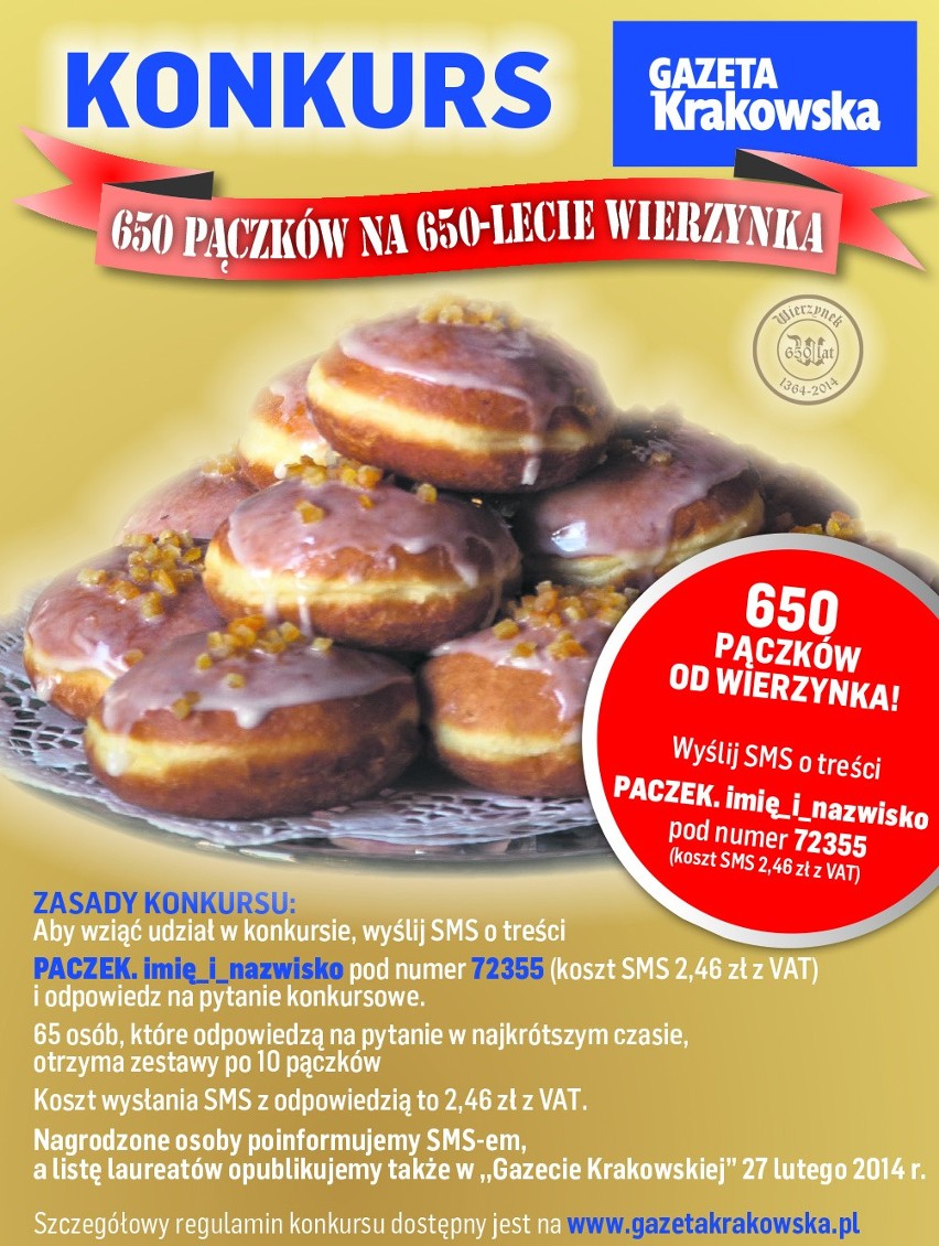 Tłusty Czwartek 2014. XI Mistrzostwa Krakowa w jedzeniu pączków na czas