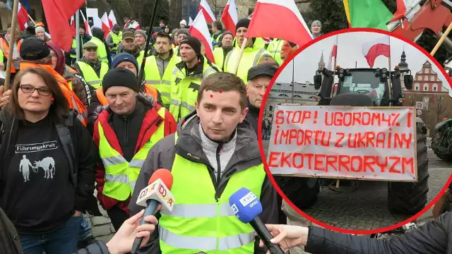 Rolnicy zablokowali ul. Piastowską w Opolu.