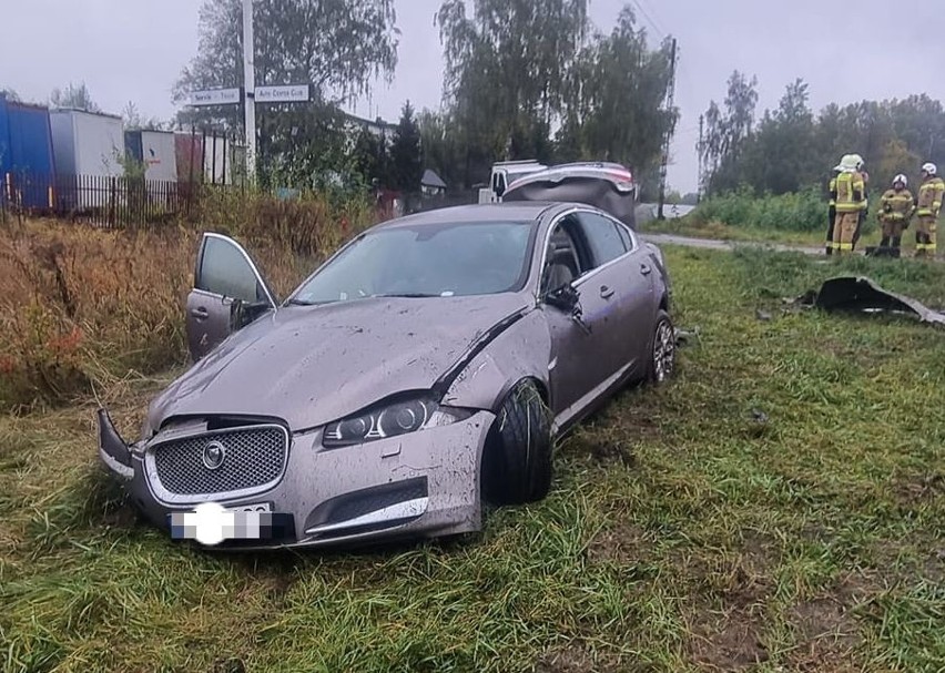 Wypadek na ul. Katowickiej w Rzgowie.