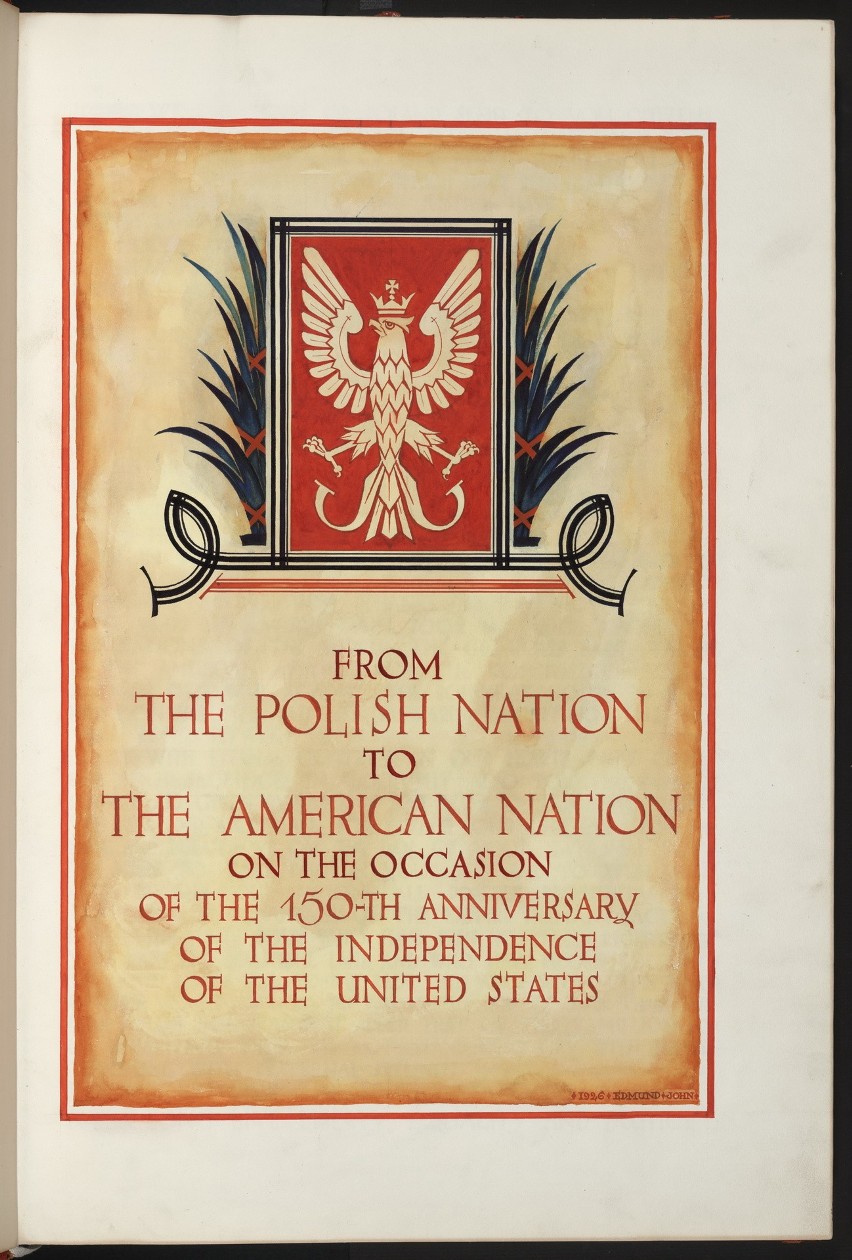 Strona tytułowa z napisem: "FROM THE POLISH NATION TO THE...