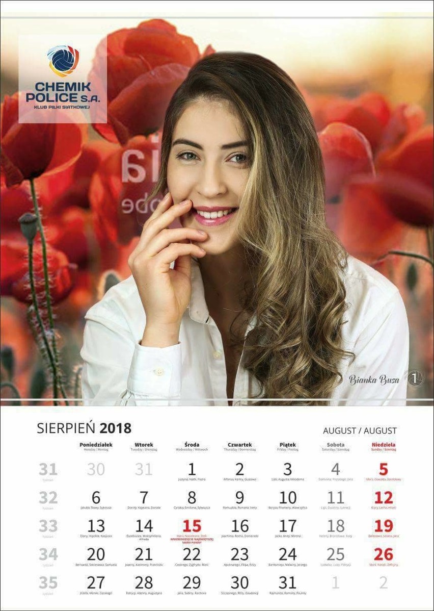 Piękne siatkarki Chemika Police w kalendarzu na 2018 [ZDJĘCIA]