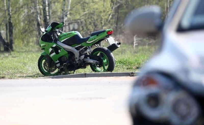 Wypadek motocyklisty na ulicy Hetmańskiej