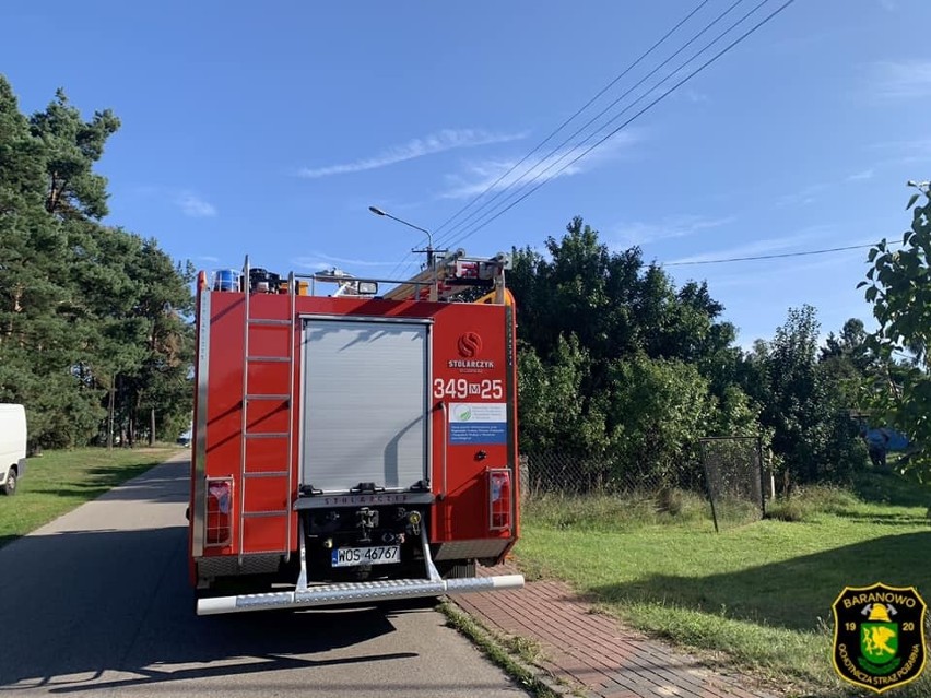 Baranowo. Strażacy uratowali kota, który wpadł do głębokiej studni. 14.09.2020. Zdjęcia