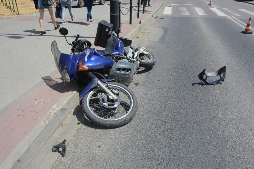 W Sanoku dzieci wbiegły wprost pod nadjeżdżający motocykl 