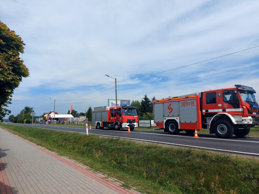 Zderzenie ciężarówek na drodze krajowej 77 w Gorzycach. Kierowca nie zachował bezpiecznej odległości? Zobacz zdjęcia 