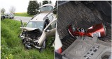 Wypadek w Maćkowicach pod Przemyślem. Pijany kierowca renault zderzył się z dacią. Trzy osoby zostały ranne [ZDJĘCIA, WIDEO]